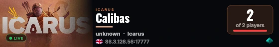 Calibas live status badge