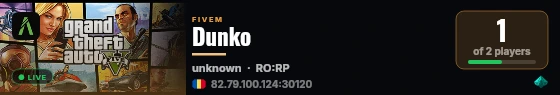 Dunko live status badge