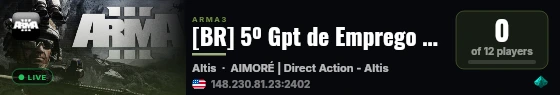 [BR] 5º Gpt de Emprego Imediato - AIMORÉ | Direct Action PT-B live status badge