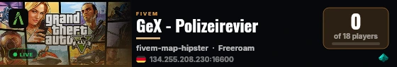 GeX - Polizeirevier live status badge