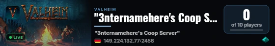 "3nternamehere's Coop Server" live status badge