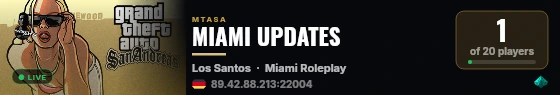 MIAMI UPDATES live status badge