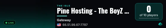Pine Hosting - The BoyZ Server live status badge
