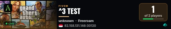 ^3 TEST live status badge