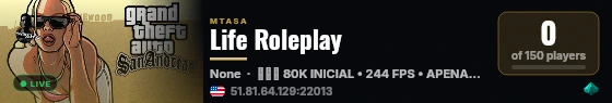 Life Roleplay live status badge