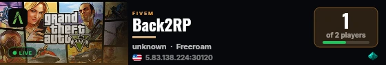 Back2RP live status badge