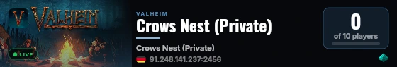 Crows Nest (Private) live status badge