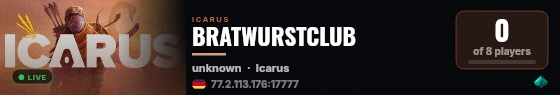 BRATWURSTCLUB live status badge