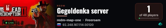Gegoldenka server live status badge