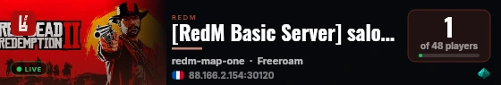 [RedM Basic Server] saloon-dev live status badge
