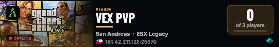 VEX PVP live status badge