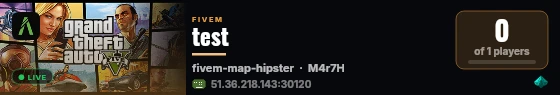 test live status badge
