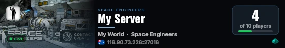 My Server live status badge