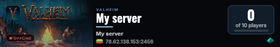 My server live status badge