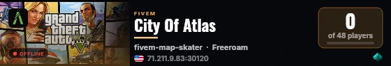 City Of Atlas live status badge
