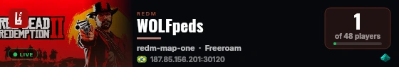 WOLFpeds live status badge
