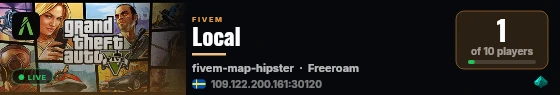 Local live status badge