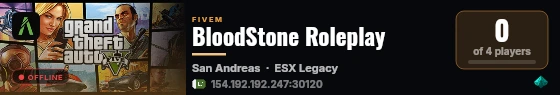 BloodStone Roleplay live status badge
