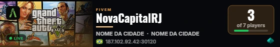 NovaCapitalRJ live status badge