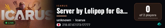 Server by Lolipop for Gamers live status badge