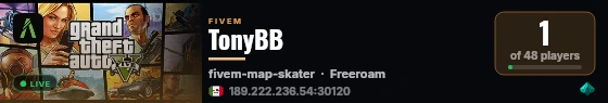 TonyBB live status badge