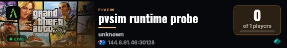 pvsim runtime probe live status badge