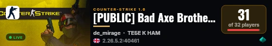 [PUBLIC] Bad Axe Brotherhood live status badge