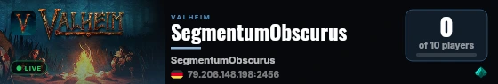 SegmentumObscurus live status badge