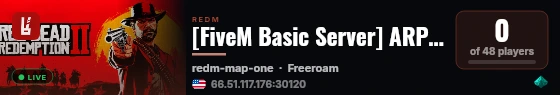 [FiveM Basic Server] ARP Test live status badge