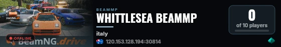WHITTLESEA BEAMMP live status badge