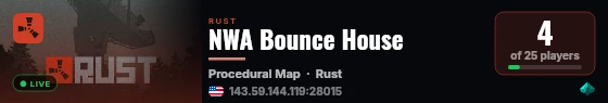 NWA Bounce House live status badge