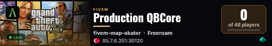 Production QBCore live status badge