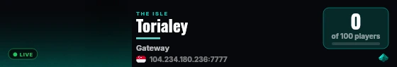 Torialey live status badge