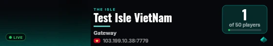 Test Isle VietNam live status badge