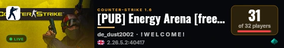 [PUB] Energy Arena [free vip] live status badge