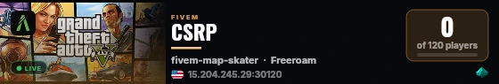 CSRP live status badge