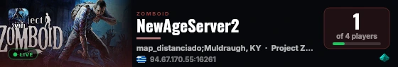 NewAgeServer2 live status badge