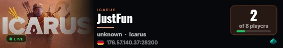 JustFun live status badge