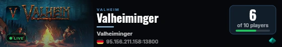 Valheiminger live status badge
