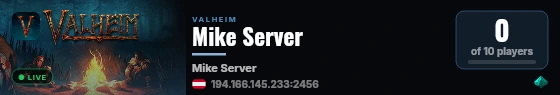 Mike Server live status badge