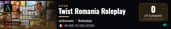 Twist Romania Roleplay live status badge