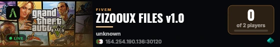 ZIZOOUX FILES v1.0 live status badge