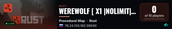 WEREWOLF [ X1 |NOLIMIT|NoKD|ENVENT|SKIN| ] live status badge