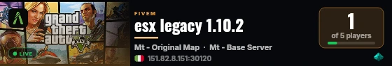 esx legacy 1.10.2 live status badge