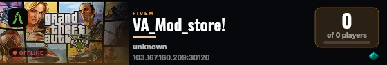 VA_Mod_store! live status badge