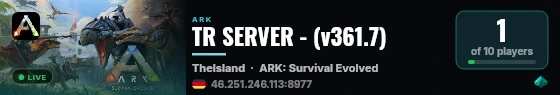 TR SERVER - (v361.7) live status badge