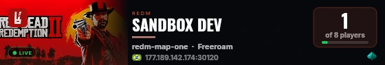 SANDBOX DEV live status badge
