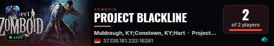 PROJECT BLACKLINE live status badge