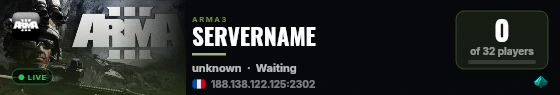 SERVERNAME live status badge