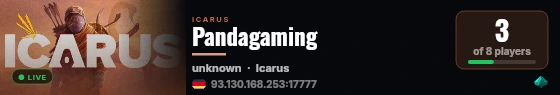 Pandagaming live status badge